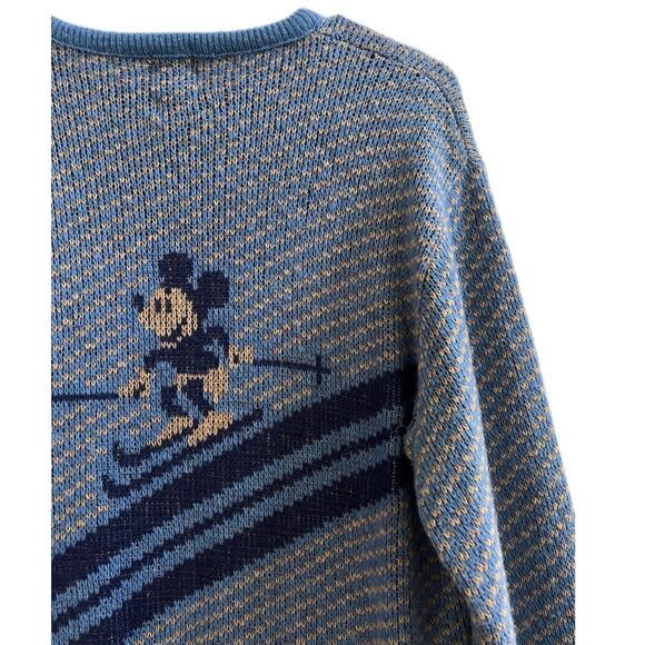 Kennington Vintage California Blue Disney Mickey Mouse Ski Sweater size Large - Picture 5 of 11